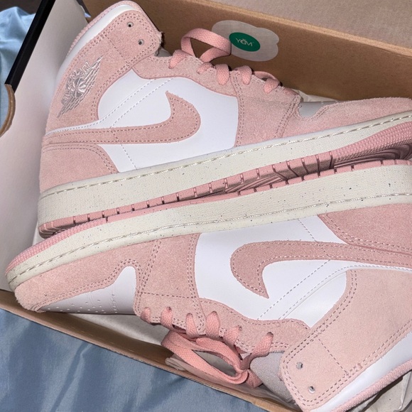 Jordan High Top Sneakers in Pink and White - Picture 10 of 10